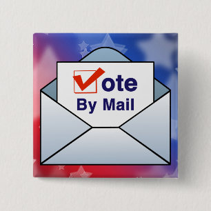 Badge Carré 5 Cm Voter par courrier