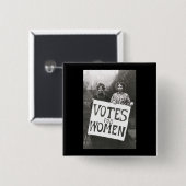 Badge Carré 5 Cm Votes pour des femmes (Devant & derrière)