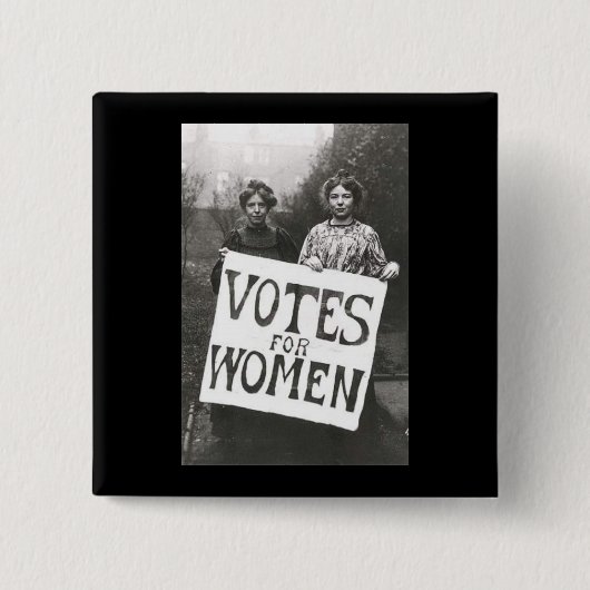 Badge Carré 5 Cm Votes pour des femmes (Devant)