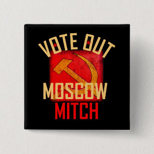 Badge Carré 5 Cm Votez Moscou Mitch