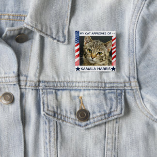 Badge Carré 5 Cm Votre animal de compagnie de chien de chat Photo K