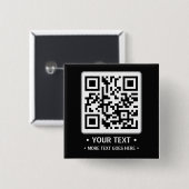 Badge Carré 5 Cm Votre code QR d'entreprise (Devant & derrière)