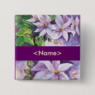 Badge Carré 5 Cm Votre goupille nommée