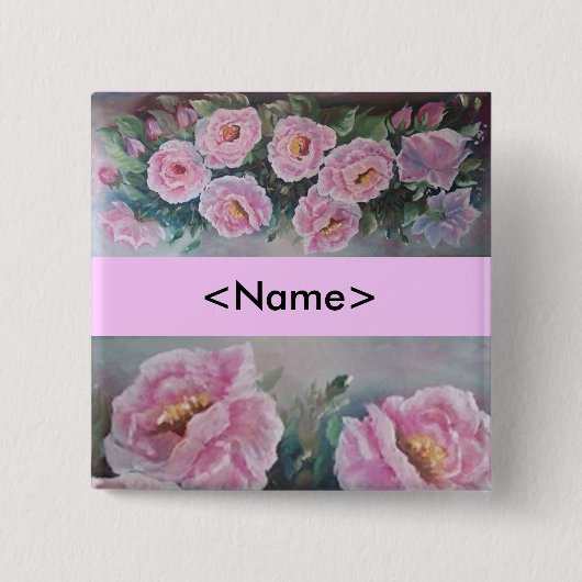 Badge Carré 5 Cm Votre goupille nommée (Devant)