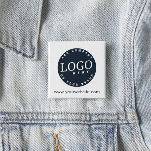 Badge Carré 5 Cm Votre logo d'entreprise et site Web promotionnel p