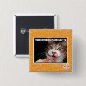 Badge Carré 5 Cm Votre offre satisfait Kitty (Devant & derrière)