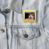 Badge Carré 5 Cm Votre offre satisfait Kitty (En situation)