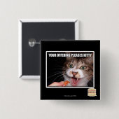 Badge Carré 5 Cm Votre offre satisfait Kitty (Devant & derrière)