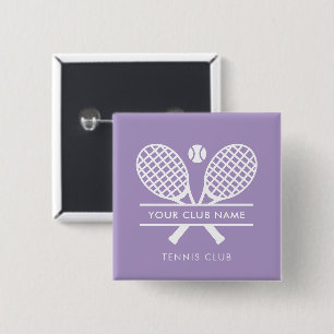 Badge Carré 5 Cm Votre Pays Nom Club Tennis Équipe Joueurs Swag