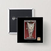 Badge Carré 5 Cm Votre stupidité aveugle 2 (Devant & derrière)