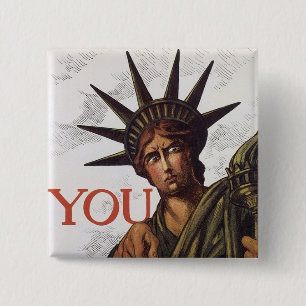 Badge Carré 5 Cm Vous achetez une Liberty Bond de peur de périr