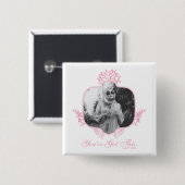 Badge Carré 5 Cm Vous avez ceci - Le Lotus Blanc (Devant & derrière)