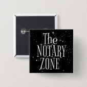 Badge Carré 5 Cm Vous Entrez Dans La Zone Notaire (Devant & derrière)
