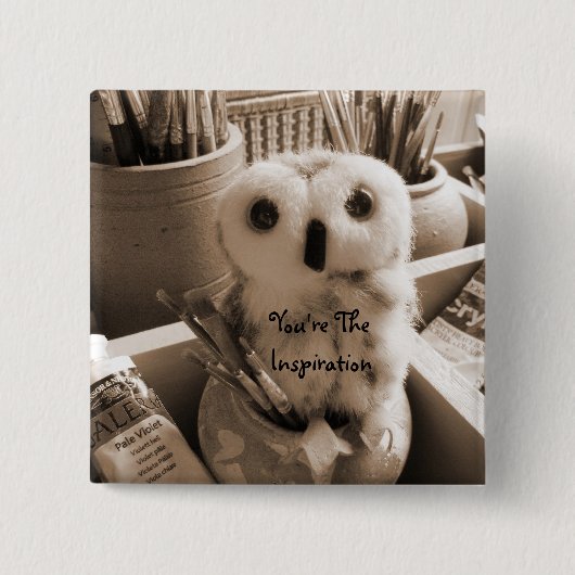 Badge Carré 5 Cm Vous êtes l'inspiration (Devant)