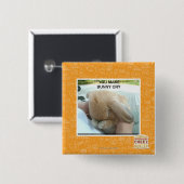 Badge Carré 5 Cm Vous faites le lapin pleurer (Devant & derrière)