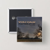 Badge Carré 5 Cm Vous pouvez bouton de motivation (Devant & derrière)