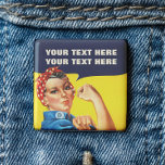 Badge Carré 5 Cm Vous Pouvez Le Faire Rosie Le Féministe Riveter<br><div class="desc">You Cat Do It Rosie The Riveter Feminist Button - Ce bouton/badge sensationnel a un design basé sur l'uber cool "We Can Do It!" Affiche de propagande américaine. Associé à Rosie le Riveter, qui a contribué au mouvement des femmes dans la main-d'oeuvre industrielle rémunérée pendant la Seconde Guerre mondiale. Cette...</div>