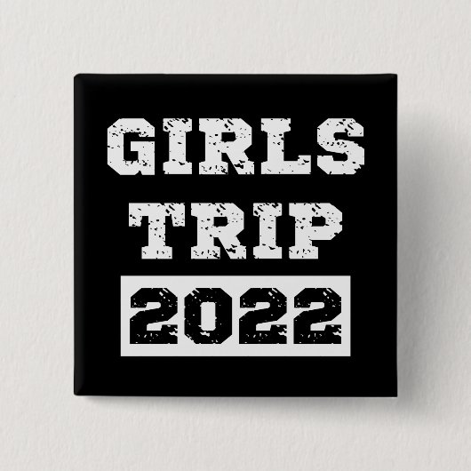 Badge Carré 5 Cm Voyage de filles 2022 Week-end de filles Vacances (Devant)