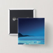 Badge Carré 5 Cm Voyage de plage (Devant & derrière)