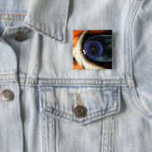 Badge Carré 5 Cm Voyager 2 vaisseau spatial (En situation)