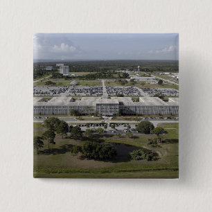 Badge Carré 5 Cm Vue aérienne du Kennedy Space Center