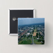 Badge Carré 5 Cm Vue aérienne du mail national (Devant & derrière)