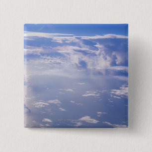 Badge Carré 5 Cm Vue au-dessus de nuage dispersé