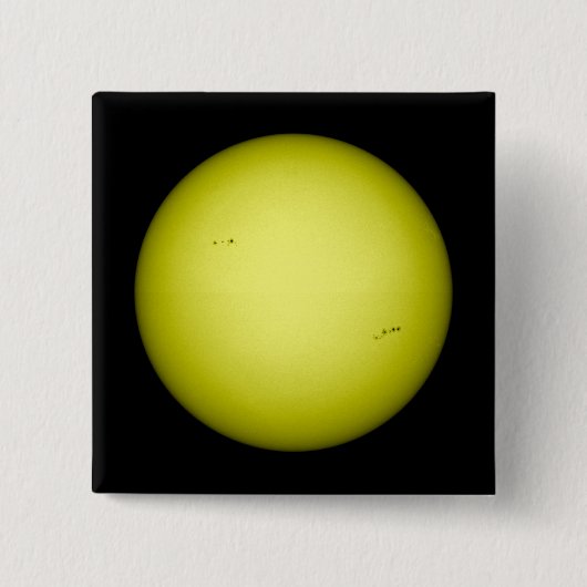 Badge Carré 5 Cm Vue complète du soleil (Devant)