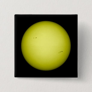 Badge Carré 5 Cm Vue complète du soleil