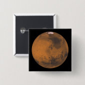 Badge Carré 5 Cm Vue couleur globale de Mars (Devant & derrière)