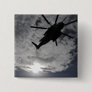 Badge Carré 5 Cm Vue d'angle faible d'un CH-53E