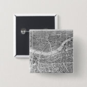 Badge Carré 5 Cm Vue de ballon de Londres, 1851 (Devant & derrière)