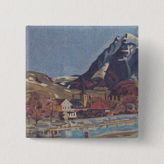 Badge Carré 5 Cm Vue de Dolný Kubín par Arnold Peter Weisz (Devant)