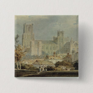 Badge Carré 5 Cm Vue de Joseph Mallord William Turner   d'Ely