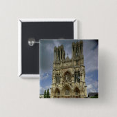 Badge Carré 5 Cm Vue de la façade occidentale (Devant & derrière)