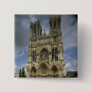 Badge Carré 5 Cm Vue de la façade occidentale