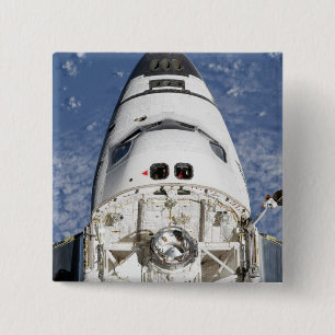 Badge Carré 5 Cm Vue de la navette spatiale cabine d'équipage d'End