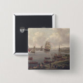 Badge Carré 5 Cm Vue de la Tamise, 1761 (Devant & derrière)