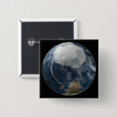 Badge Carré 5 Cm Vue de la Terre 2 (Devant & derrière)