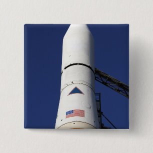 Badge Carré 5 Cm Vue de l'ogive de la fusée du delta IV