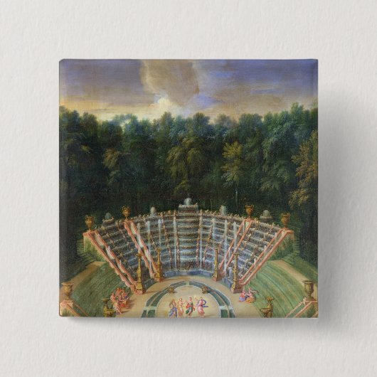 Badge Carré 5 Cm Vue de Salle de Bal (Devant)