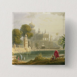 Badge Carré 5 Cm Vue de Sassoor dans Deccan, du volume II de '