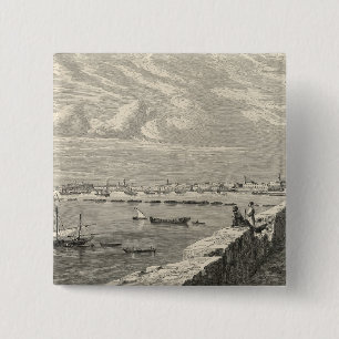 Badge Carré 5 Cm Vue de Tripoli