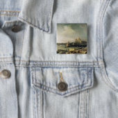 Badge Carré 5 Cm Vue de Venise (En situation)