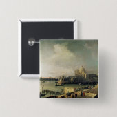 Badge Carré 5 Cm Vue de Venise (Devant & derrière)