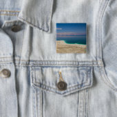 Badge Carré 5 Cm Vue dégagée sur la mer Morte (En situation)