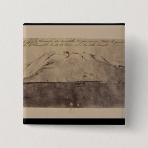 Badge Carré 5 Cm Vue des excavations de troy vues de l'ouest
