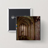 Badge Carré 5 Cm Vue des fenêtres en verre teinté (Devant & derrière)