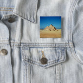 Badge Carré 5 Cm Vue des pyramides (En situation)