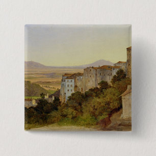 Badge Carré 5 Cm Vue d'Olevano, 1821-24